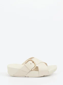 FitFlop – Pantolette aus Kalbleder in Beige