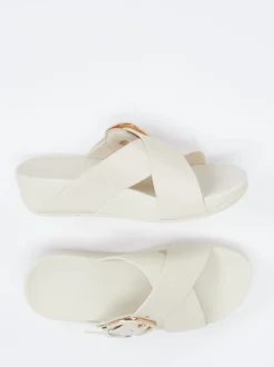 FitFlop – Pantolette aus Kalbleder in Beige