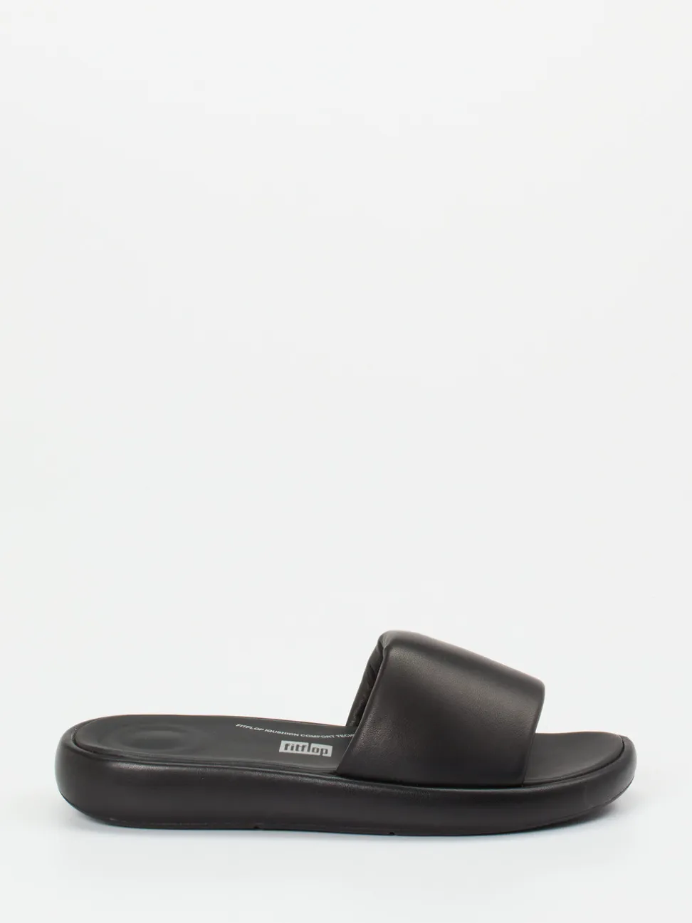 FitFlop – Pantolette aus Kalbleder schwarz