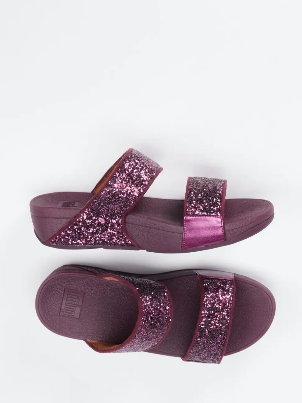 FitFlop – Pantolette aus Metallic mit Glitter-Finish