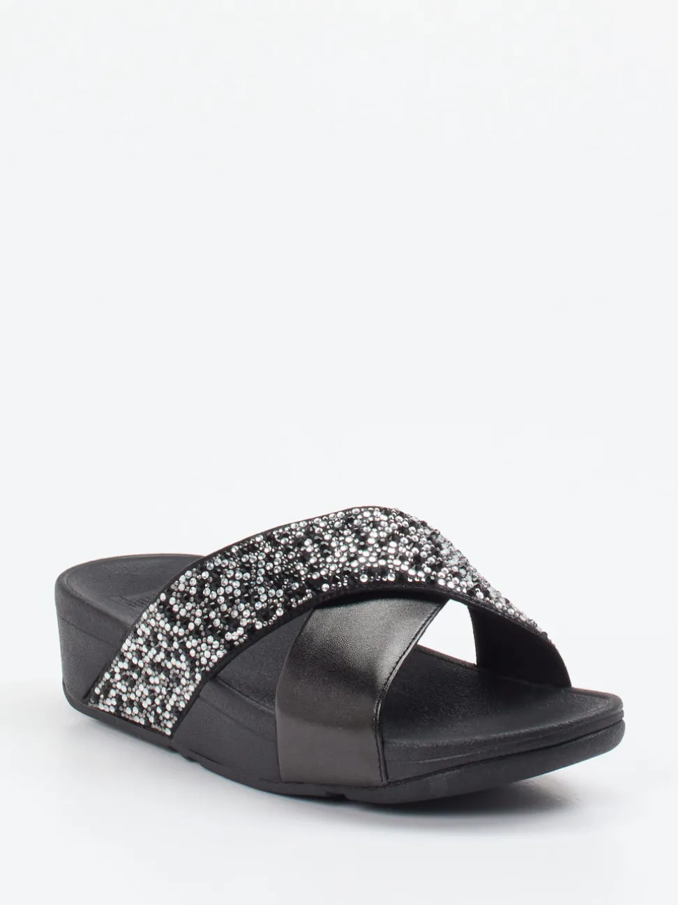 FitFlop – Pantolette aus Textil mit Strassbesatz