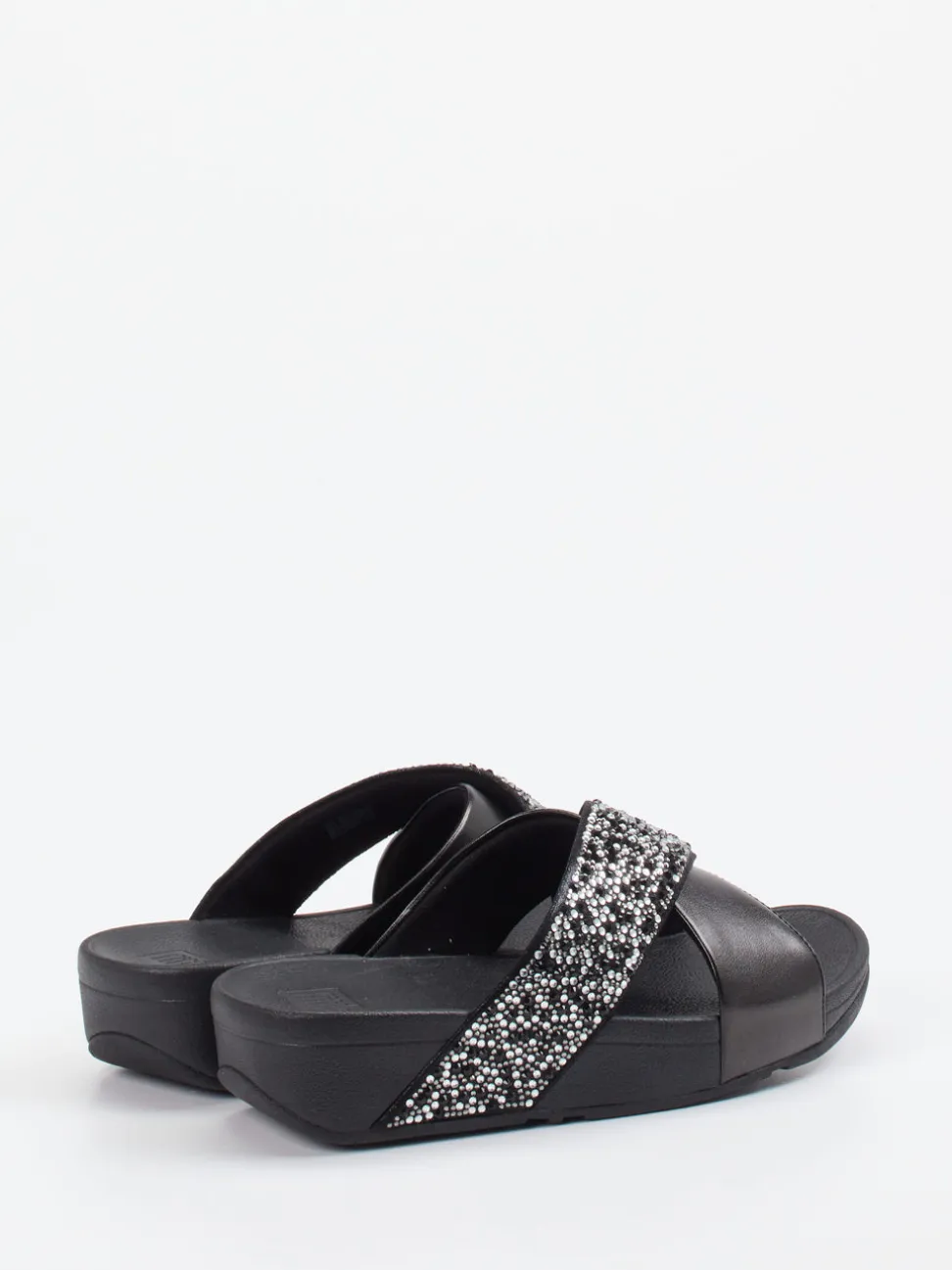 FitFlop – Pantolette aus Textil mit Strassbesatz