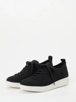 FitFlop – Sneaker aus gestricktem Textil schwarz