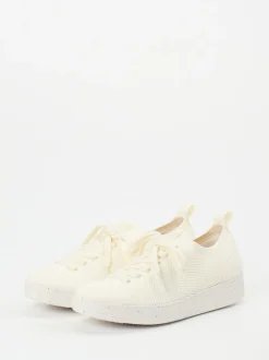 FitFlop – Sneaker aus Textilstrick in Cremeweiß