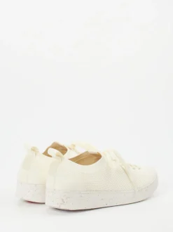 FitFlop – Sneaker aus Textilstrick in Cremeweiß
