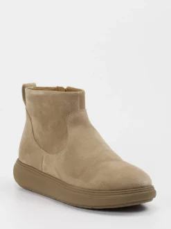 FitFlop – Stiefelette aus Veloursleder beige