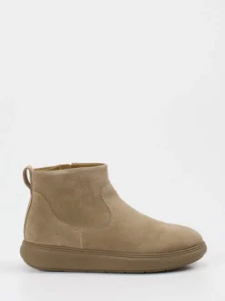 FitFlop – Stiefelette aus Veloursleder beige