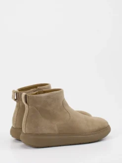 FitFlop – Stiefelette aus Veloursleder beige