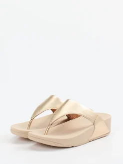 FitFlop – Zehentrenner aus Metallicleder goldfarben