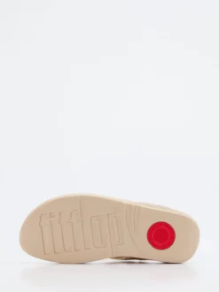FitFlop – Zehentrenner aus Metallicleder goldfarben