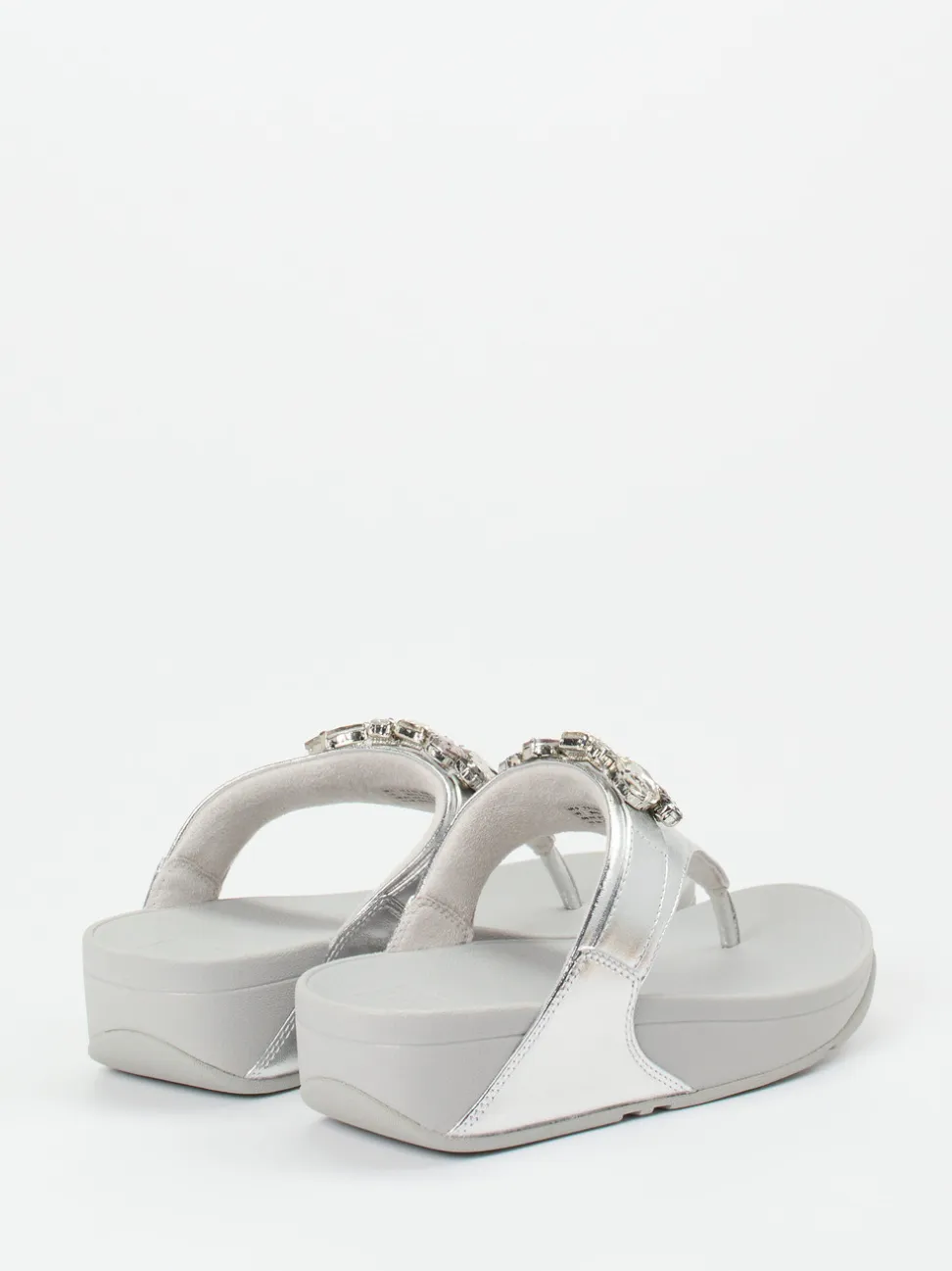 FitFlop – Zehentrenner aus Kalbleder in Silber