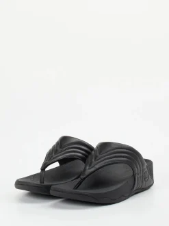 FitFlop – Zehentrenner aus Kalbleder schwarz