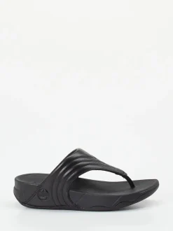 FitFlop – Zehentrenner aus Kalbleder schwarz
