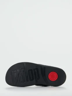 FitFlop – Zehentrenner aus Kalbleder schwarz