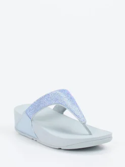 FitFlop – Zehentrenner aus Textil in Hellblau