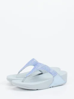 FitFlop – Zehentrenner aus Textil in Hellblau