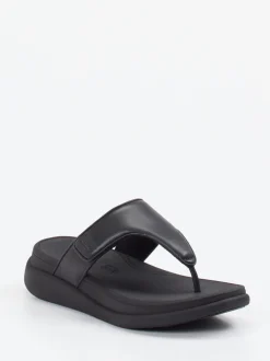 FitFlop – Zehentrenner aus Kalbleder schwarz