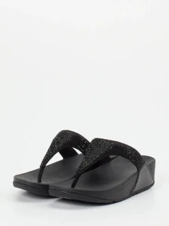 FitFlop – Zehentrenner aus Textil in Schwarz