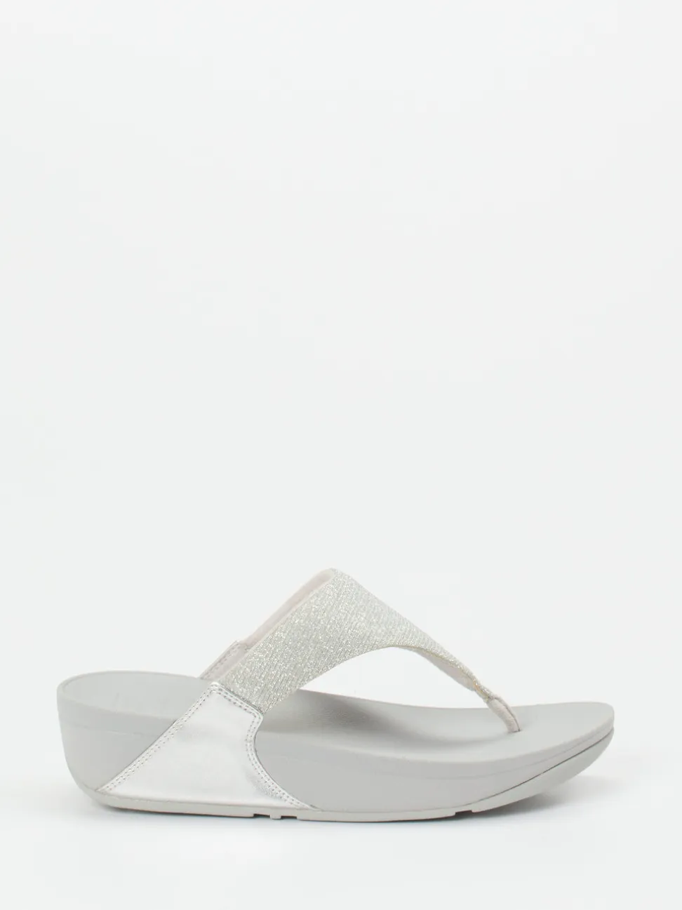 FitFlop – Zehentrenner aus Textil in Hellgrau