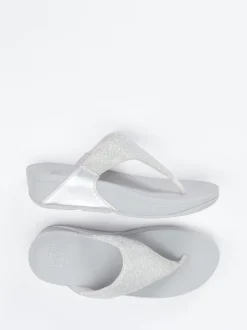 FitFlop – Zehentrenner aus Textil in Hellgrau