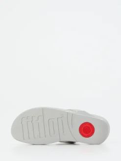 FitFlop – Zehentrenner aus Textil in Hellgrau