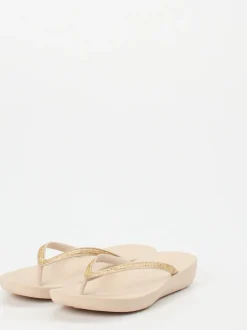 FitFlop – Zehentrenner aus Synthetik Beige Strass