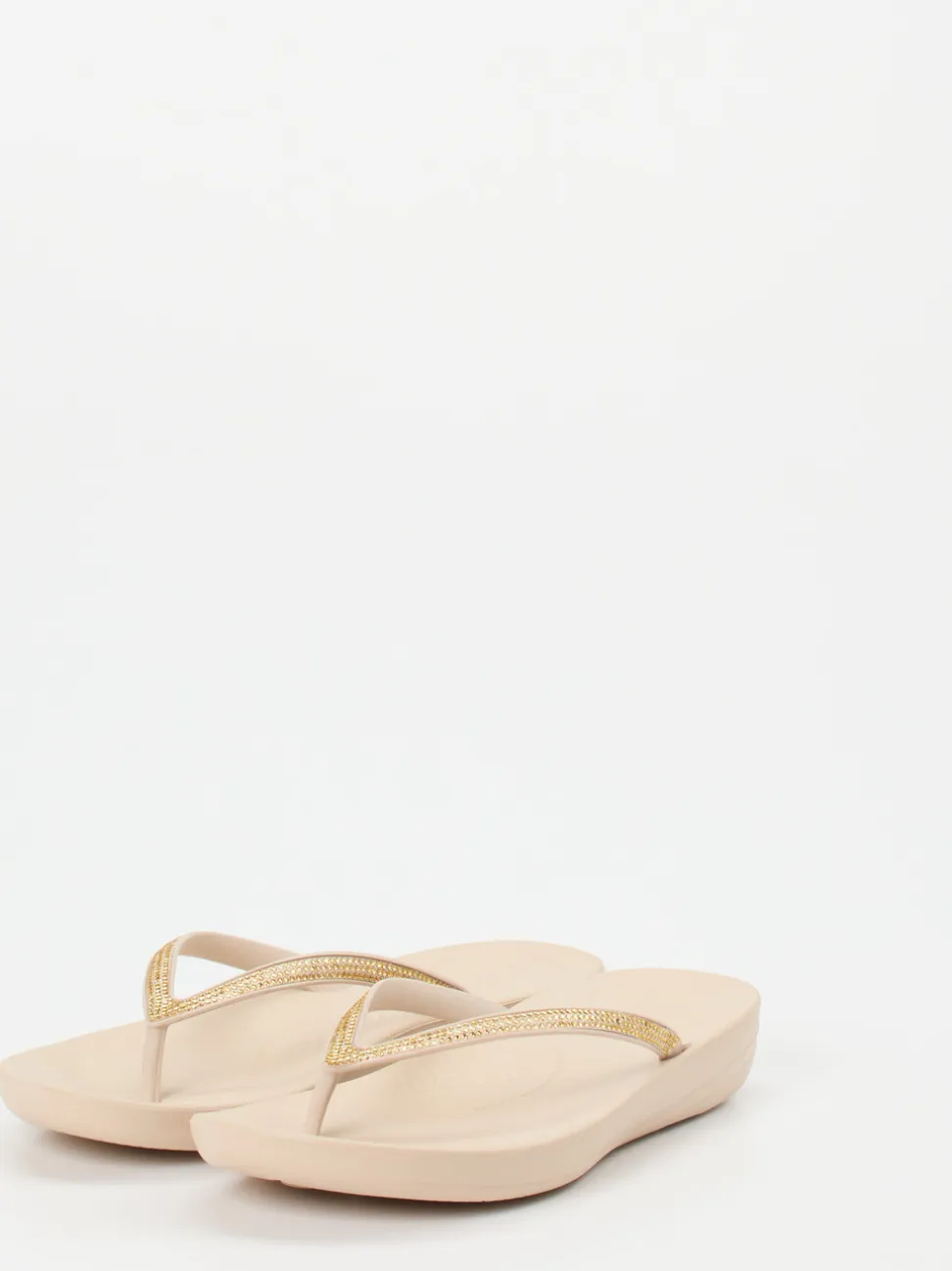 FitFlop – Zehentrenner aus Synthetik Beige Strass