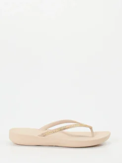 FitFlop – Zehentrenner aus Synthetik Beige Strass