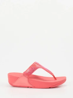 FitFlop – Zehentrenner aus Textil in Korallrosa