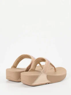 FitFlop – Zehentrenner aus Textil mit Strassbesatz