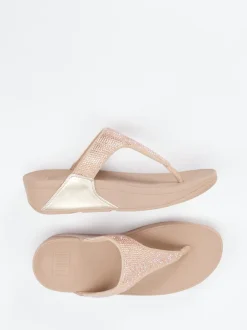 FitFlop – Zehentrenner aus Textil mit Strassbesatz