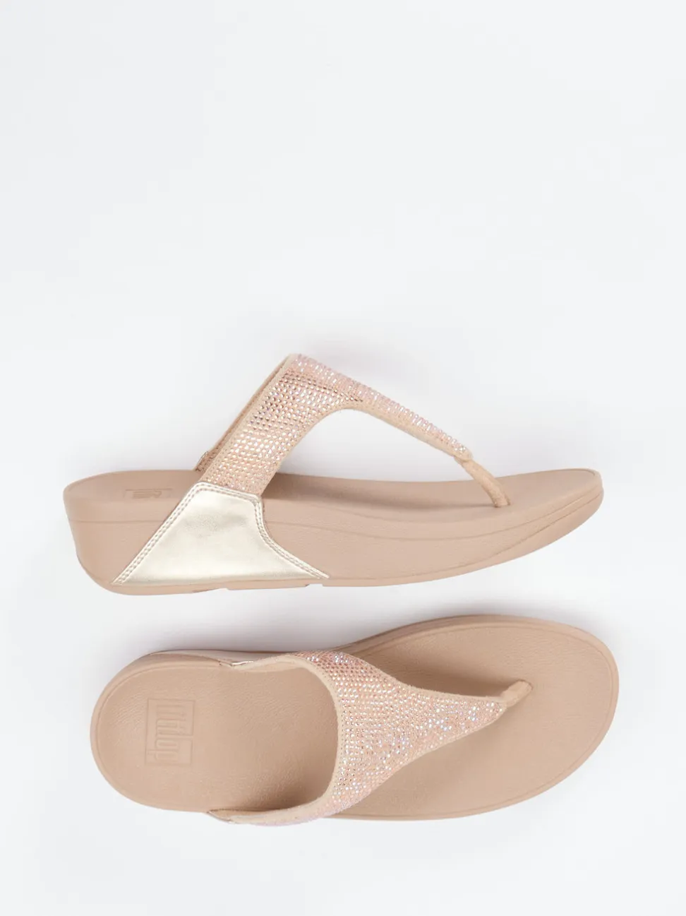 FitFlop – Zehentrenner aus Textil mit Strassbesatz