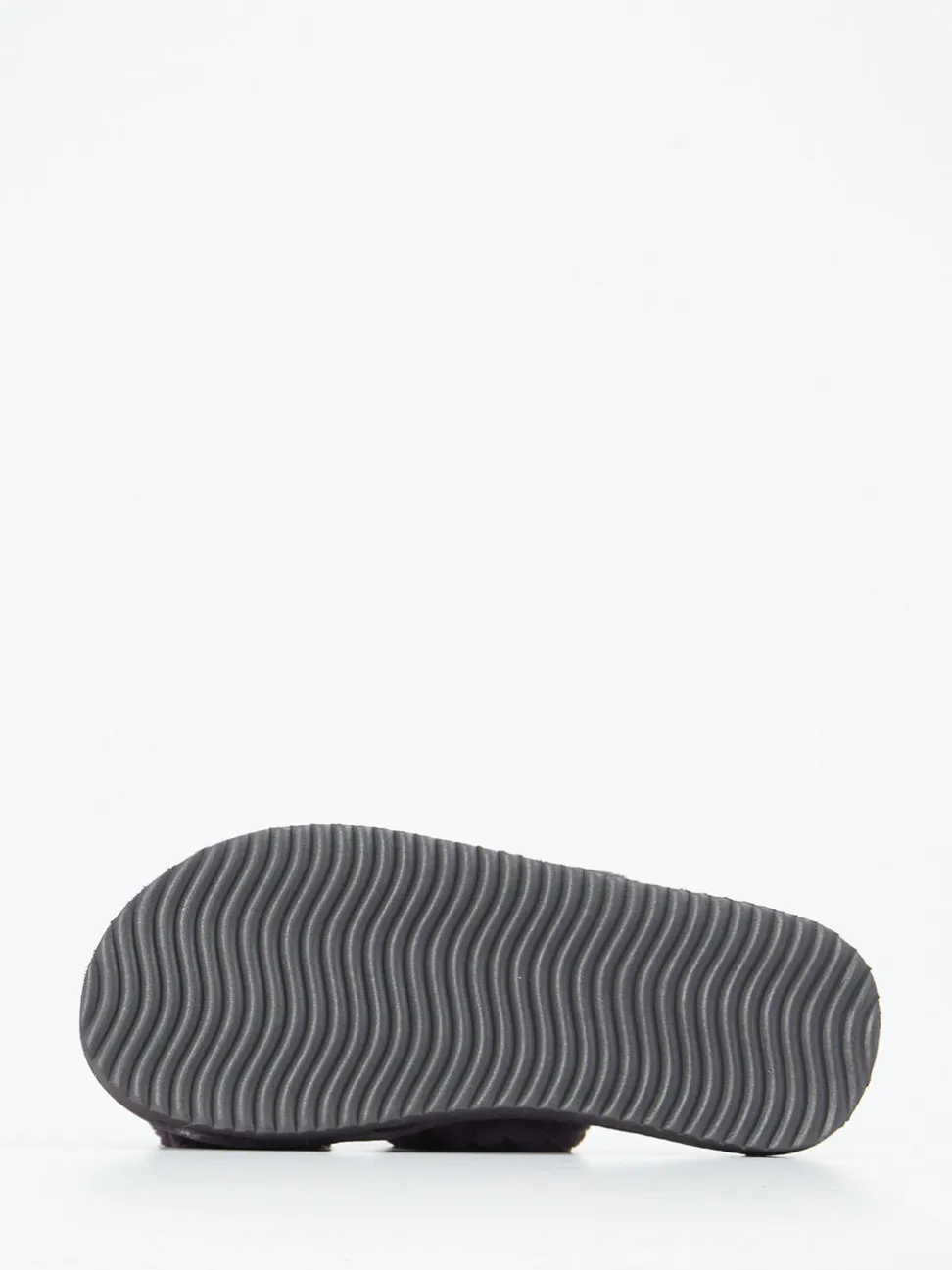 Flip Flop – Hausschuhe aus Kunstfell in Anthrazit