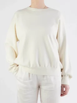 FLONA – Feinstrick-Pullover aus Baumwolle-Kaschmir Cremeweiß