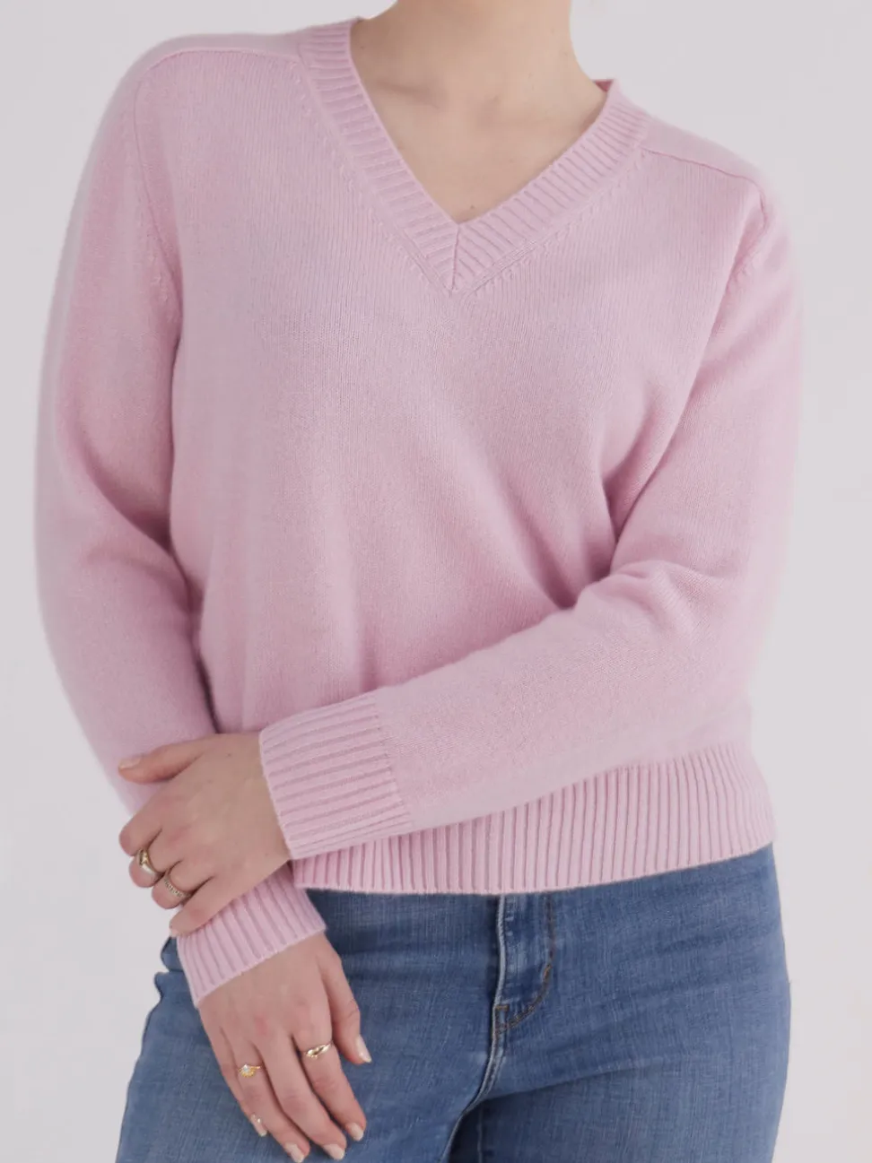 FLONA – Feinstrickpullover aus Kaschmir Rosa