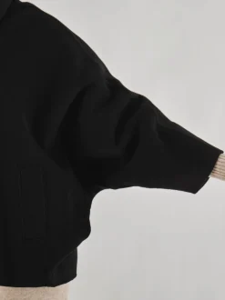 FLONA – Kurzjacke aus Textil in Schwarz