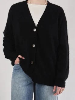 FLONA – Strickjacke aus Strick in Schwarz