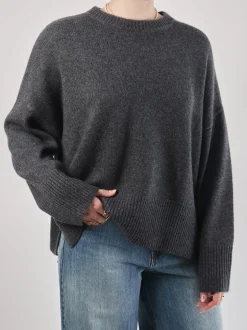 FLONA – Strickpullover aus Feinstrick in Anthrazit
