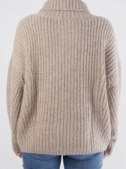 FLONA – Strickpullover aus Wollmischung beigebraun
