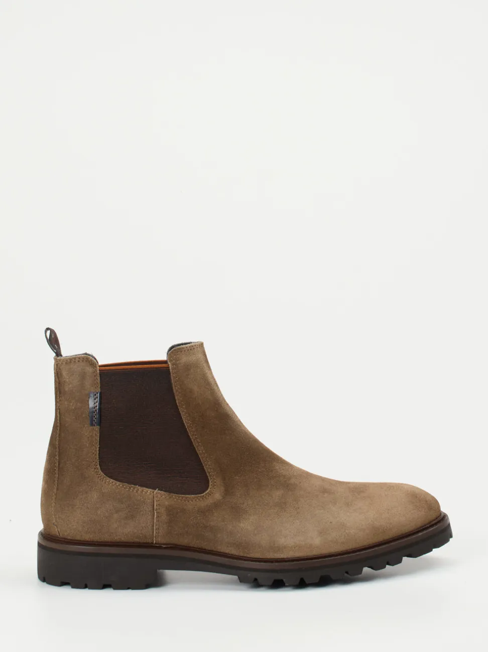 Floris van Bommel – Chelsea Boots aus Veloursleder sandbraun
