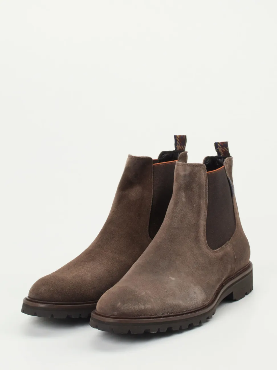 Floris van Bommel – Chelsea Boots aus Veloursleder braun