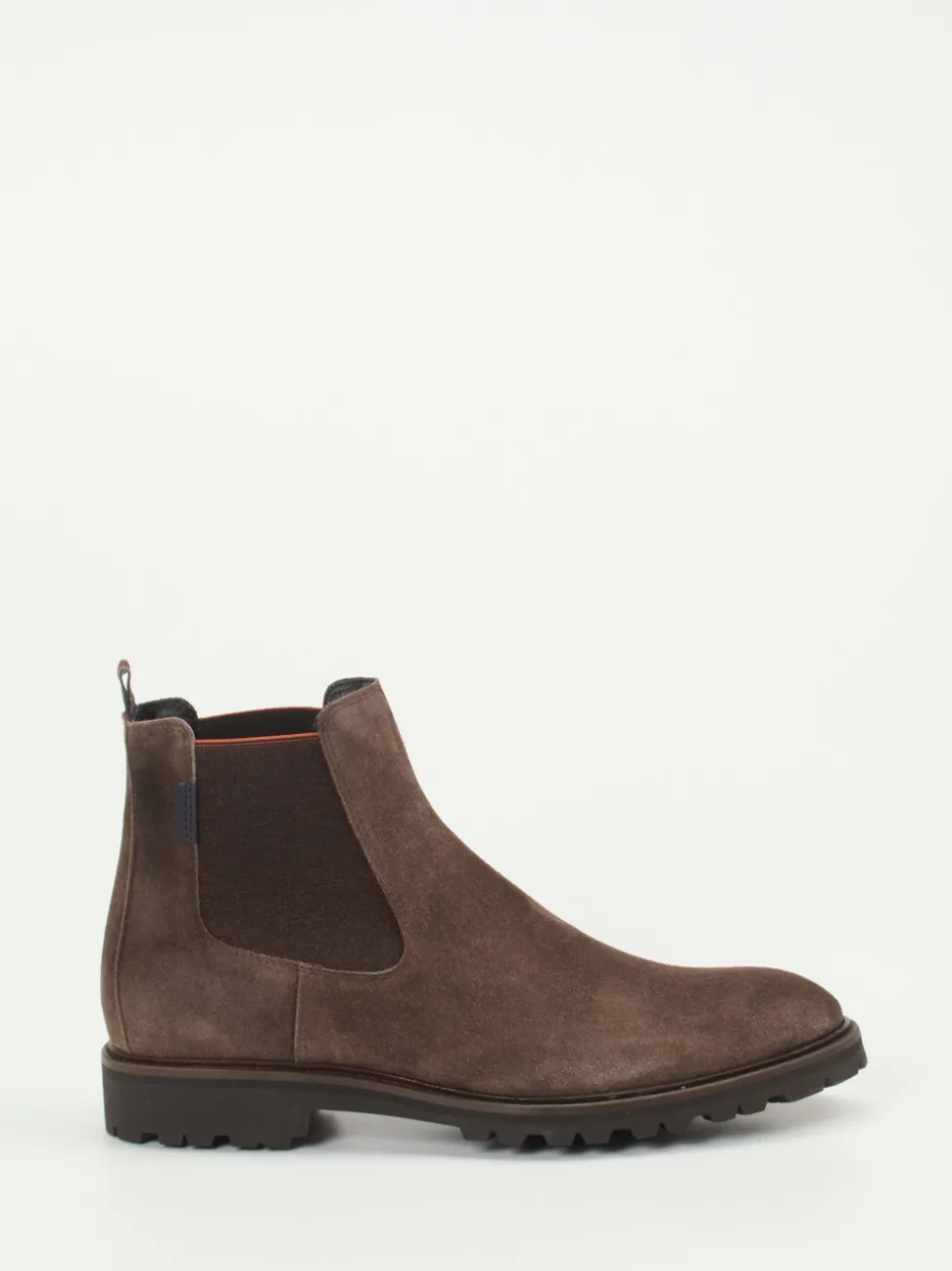Floris van Bommel – Chelsea Boots aus Veloursleder braun