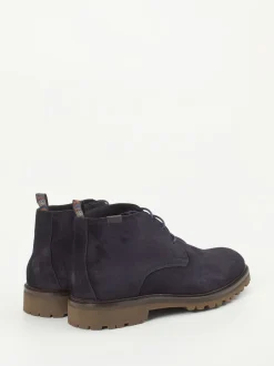 Floris van Bommel – Desert Boots aus Veloursleder Blau