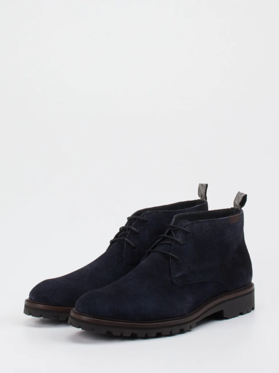 Floris van Bommel – Desert Boots aus Veloursleder Blau