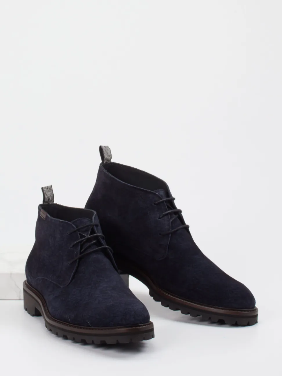 Floris van Bommel – Desert Boots aus Veloursleder Blau