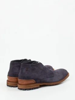 Floris van Bommel – Desert Boots aus Veloursleder Blau