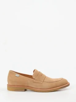 Floris van Bommel – Loafer aus Veloursleder sandbeige