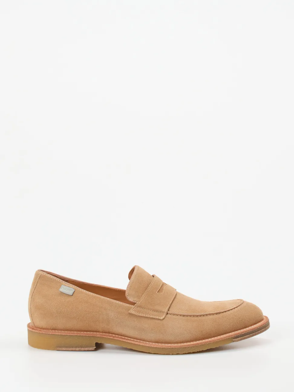 Floris van Bommel – Loafer aus Veloursleder sandbeige