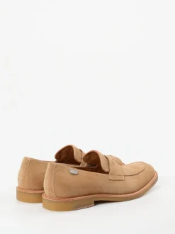 Floris van Bommel – Loafer aus Veloursleder sandbeige