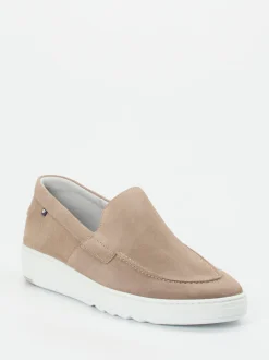 Floris van Bommel – Loafer aus Veloursleder Sandbeige